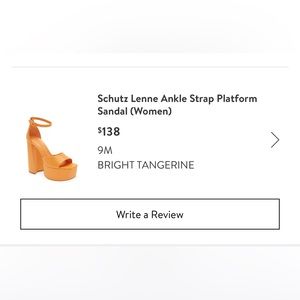 Schulz Lenne ankle strap platform sandal bright tangerine